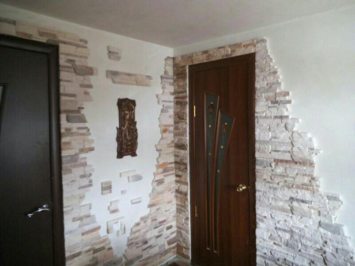 Искусственный камень вокруг двери:  декоративным камнем дверных .