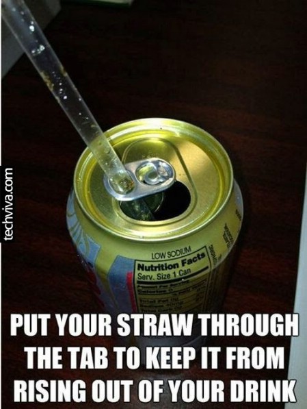 Keep Drinking Straws in Place