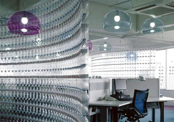 plastic bottle wall