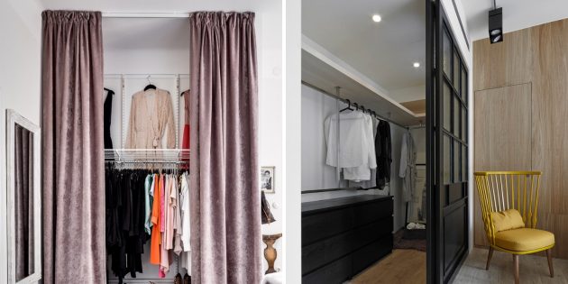 Как сделать гардеробную: установите дверь