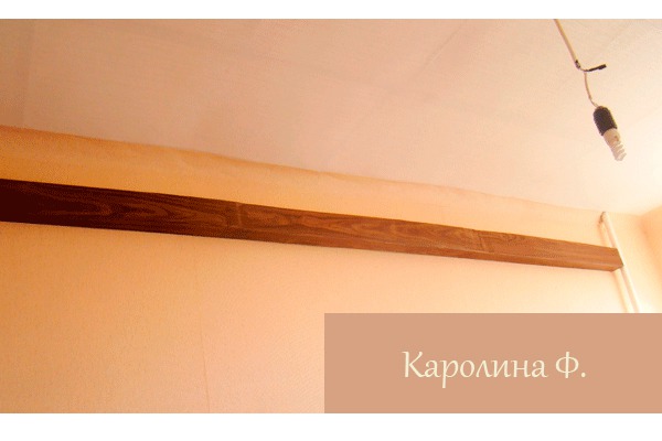 Как дешево сделать «деревянные» балки на потолке, фото № 8