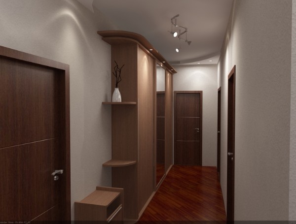 благородный серрый тон в дизайне коридора в квартире 