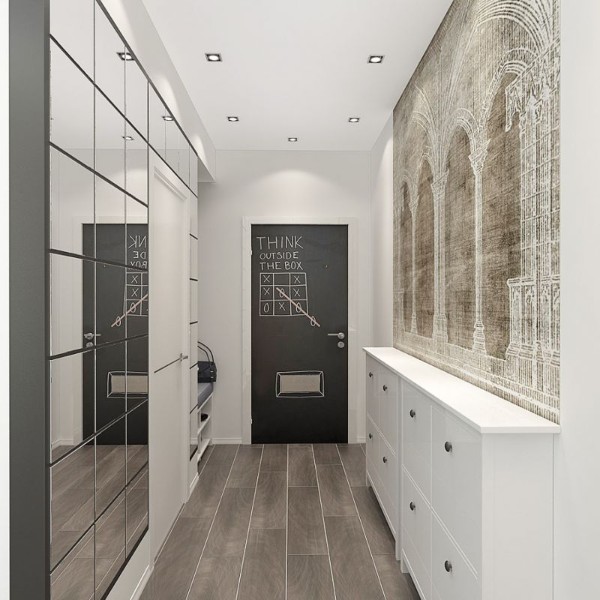 зеркальный декор в дизайне коридора в квартире 