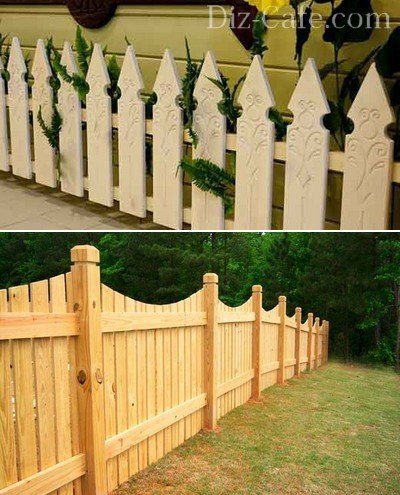 Варианты оформления штакетника Варианты оформления штакетника