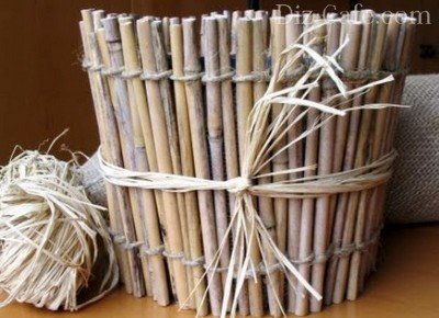 Оригинальный вазон из веток