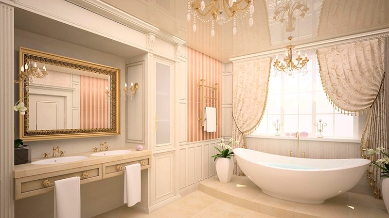 Дизайн ванной комнаты классика