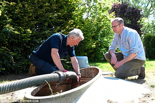 Thick of it: Steve gets to work at writer Toby Walne’s house