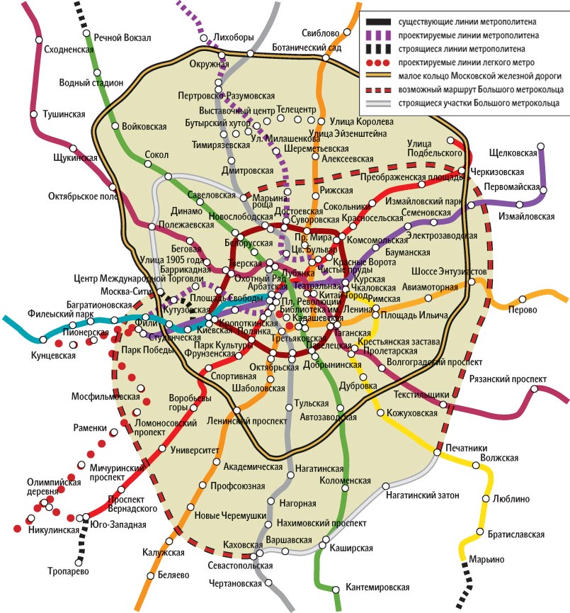 Москва карта с районами города и метро