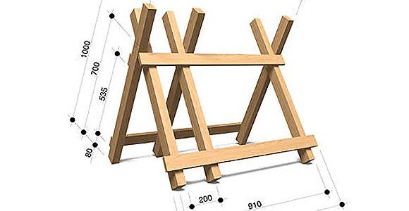 Как сделать козла для пилки дров своими руками из дерева размеры чертежи