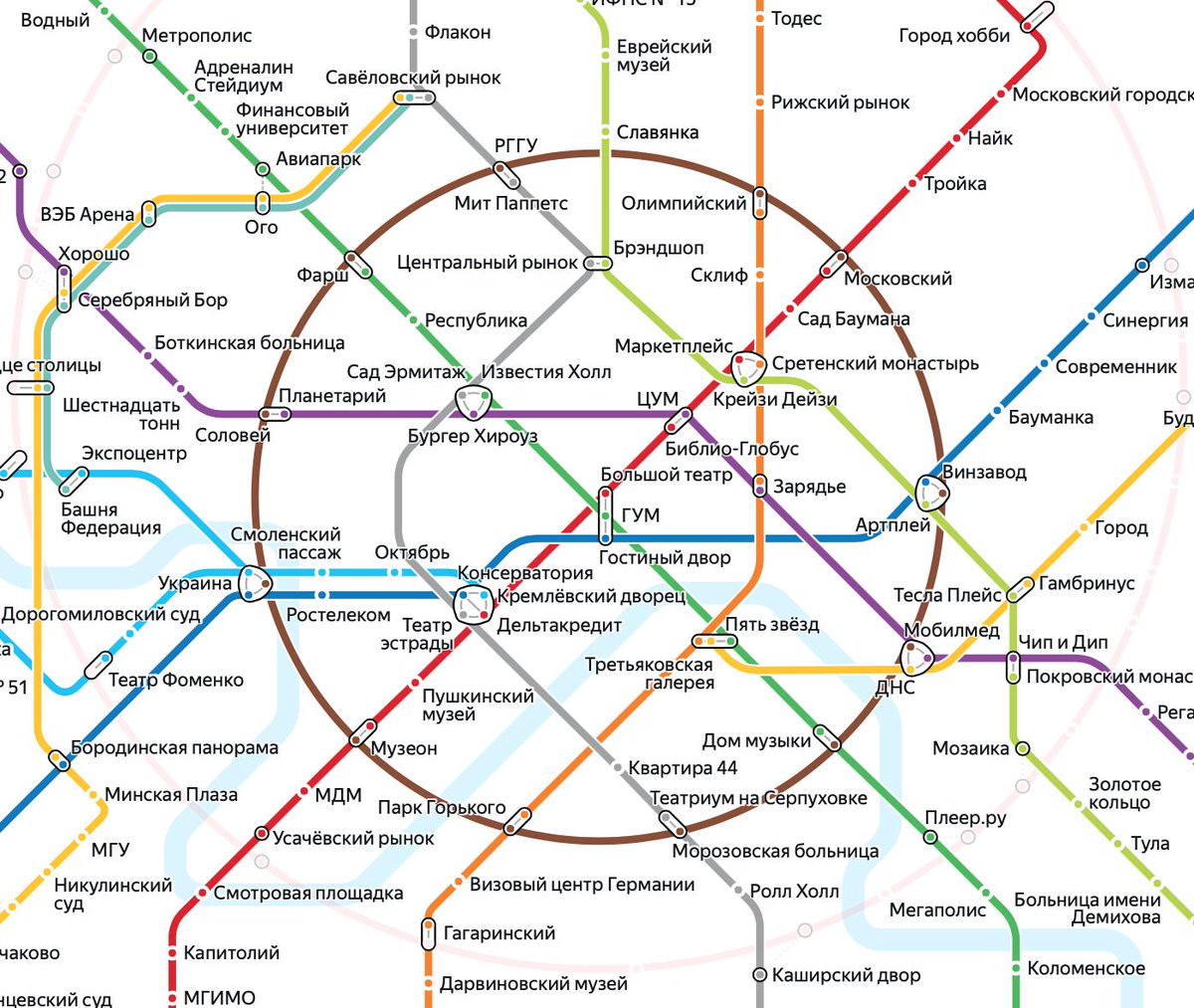 метро тверская на карте