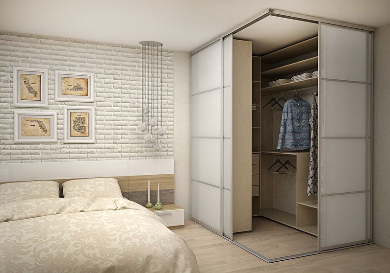 Дизайн гардеробной комнаты - Угловая планировка