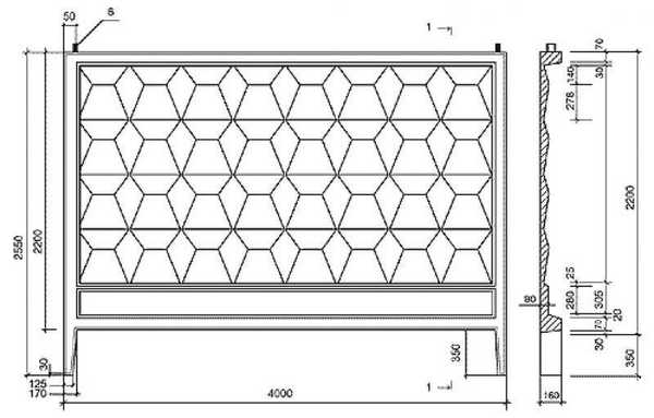 Устройство ограждения из бетона