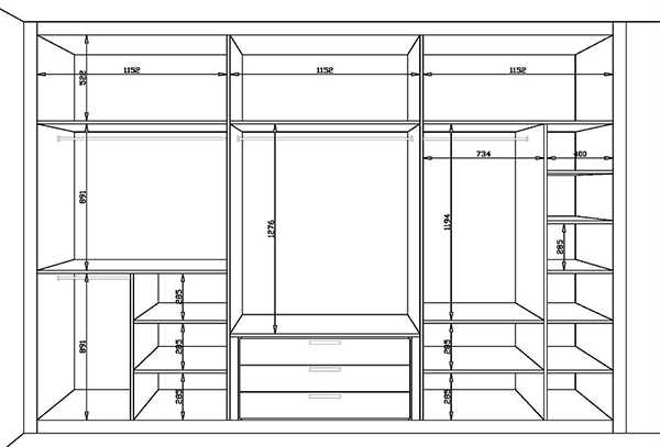 Гардеробная комната своими руками чертежи