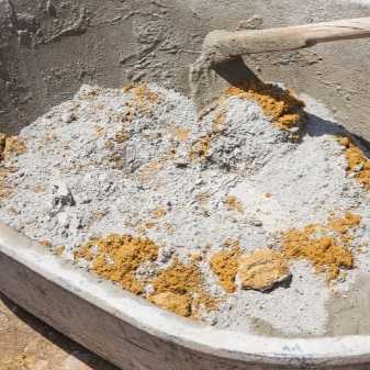 как разводить цемент 400 с песком