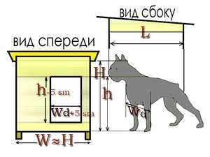 Размеры вольера для немецкой овчарки чертеж с размерами